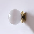 Modern Marshmallow Wall Sconce with Pink Glass Diffuser | Stylish Lighting for Contemporary Decor