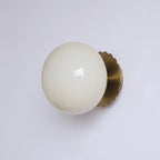 Modern Marshmallow Wall Sconce with Pink Glass Diffuser | Stylish Lighting for Contemporary Decor