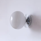 Modern Marshmallow Wall Sconce with Pink Glass Diffuser | Stylish Lighting for Contemporary Decor