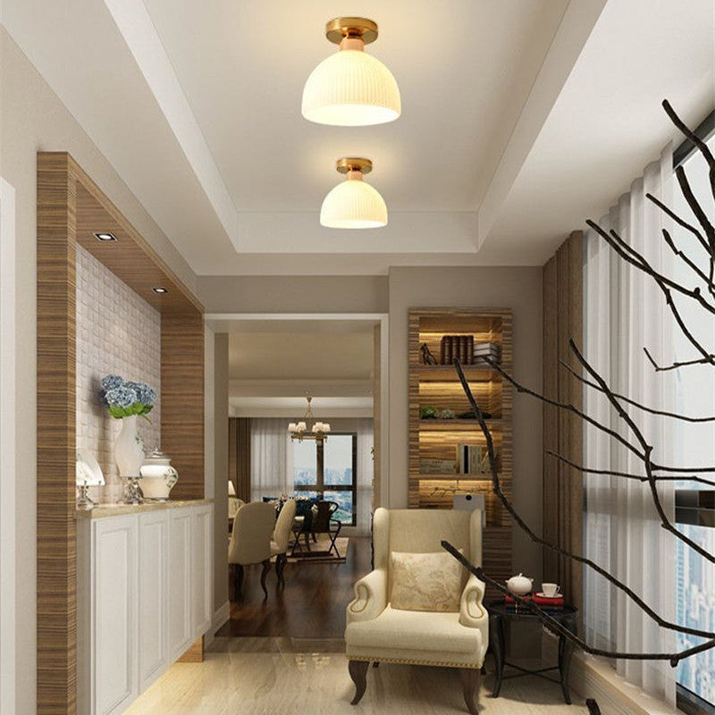 Modern Milky White Flush Mount Ceiling Light with Dimmable Soft Glow | Elegant Illumination for Cozy Spaces