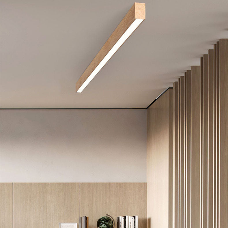 Modern Minimalist | Flush Mount Ceiling Light with Wood Grain Finish | Sleek Design for Elegant Living Spaces