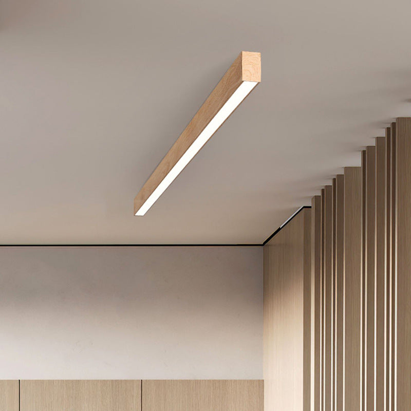 Modern Minimalist | Flush Mount Ceiling Light with Wood Grain Finish | Sleek Design for Elegant Living Spaces