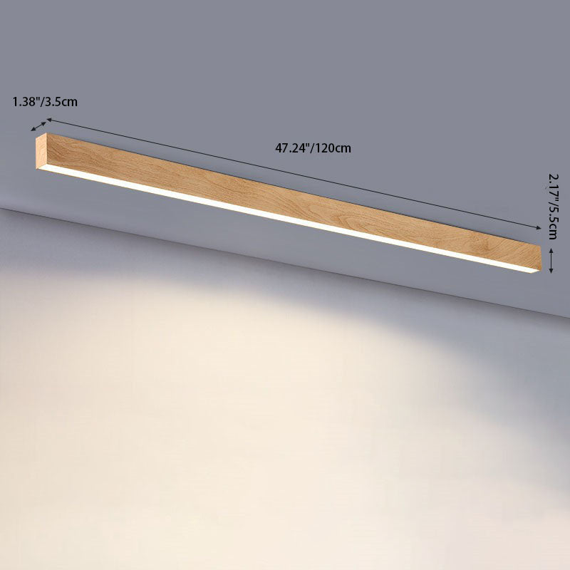 Modern Minimalist | Flush Mount Ceiling Light with Wood Grain Finish | Sleek Design for Elegant Living Spaces