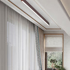 Modern Minimalist | Flush Mount Ceiling Light with Wood Grain Finish | Sleek Design for Elegant Living Spaces