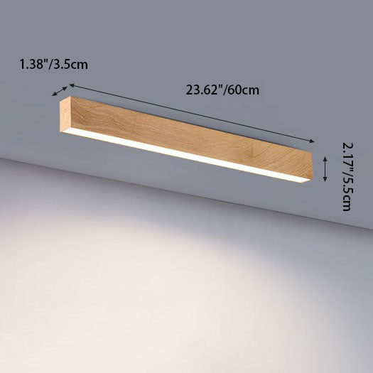 Modern Minimalist | Flush Mount Ceiling Light with Wood Grain Finish | Sleek Design for Elegant Living Spaces