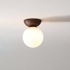 Modern Minimalist | Semi Flush Mount Ceiling Light with Glass Orb Shade | Elegant Fixture for Stylish Home Decor