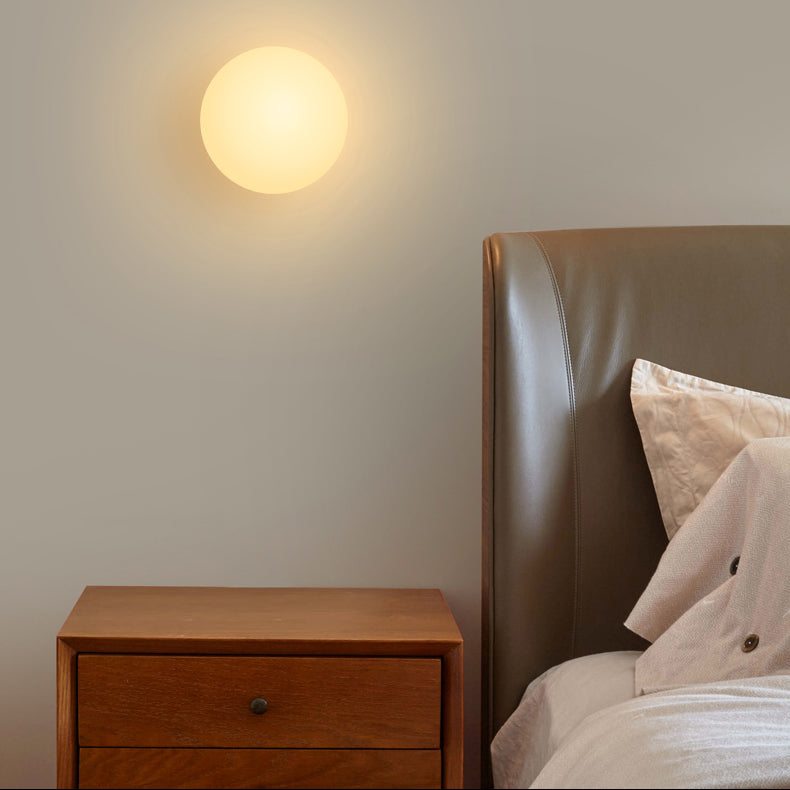Modern Opal Glass Flush Mount Ceiling Light with Soft Ambient Glow | Elegant Illumination for Hallways and Low Ceilings