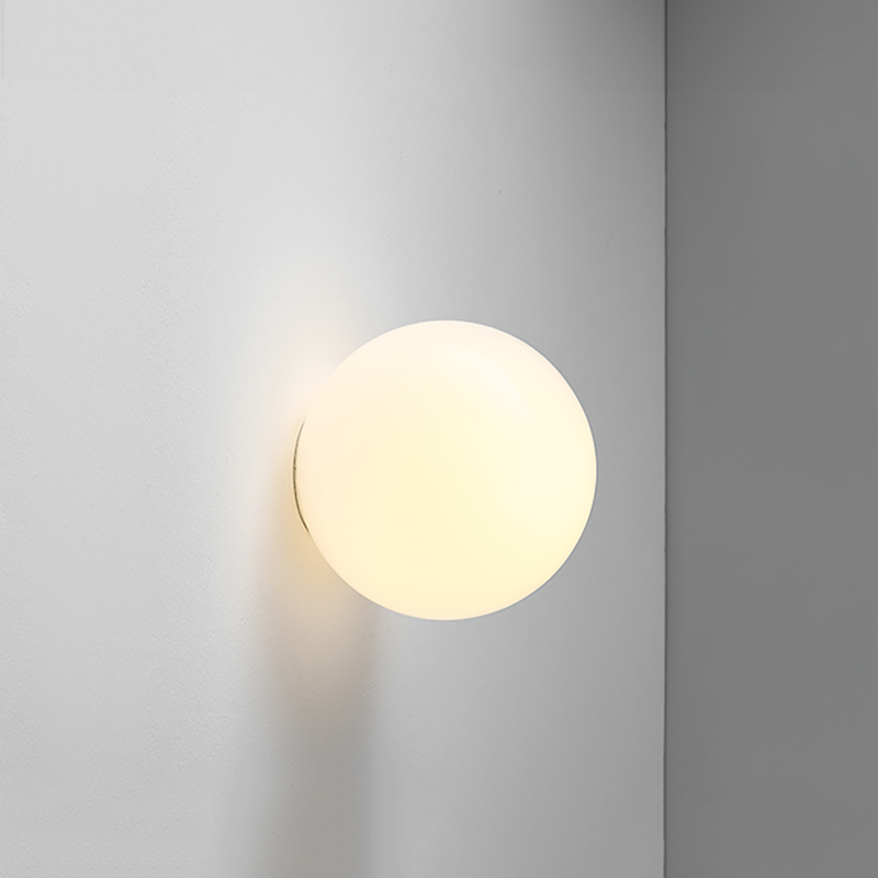Modern Opal Glass Flush Mount Ceiling Light with Soft Ambient Glow | Elegant Illumination for Hallways and Low Ceilings