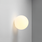 Modern Opal Glass Flush Mount Ceiling Light with Soft Ambient Glow | Elegant Illumination for Hallways and Low Ceilings