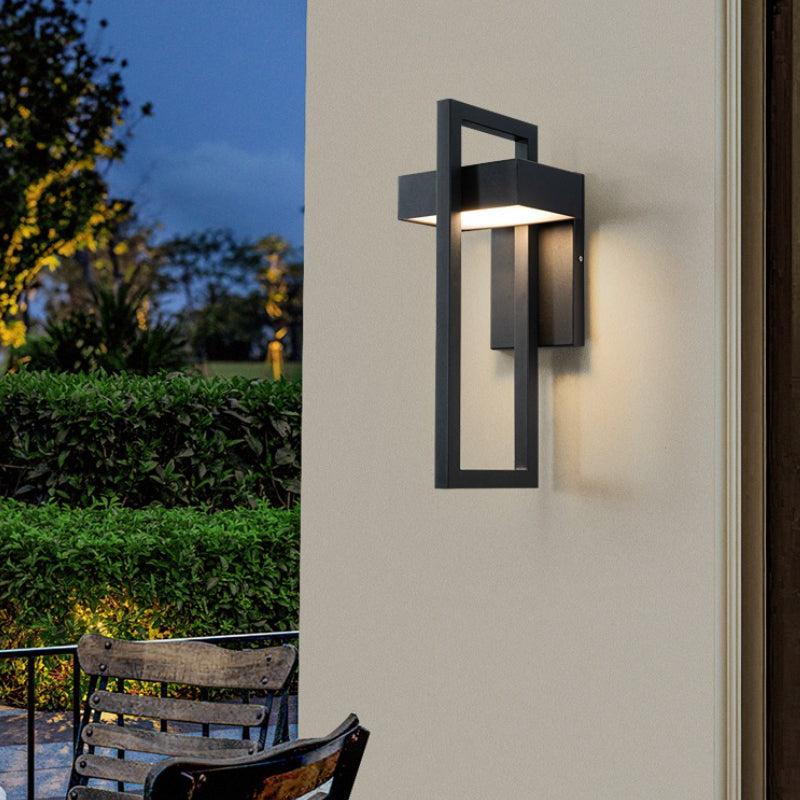 Modern Outdoor Wall Sconce, LED Waterproof IP65, Stainless Steel, Warm Cool