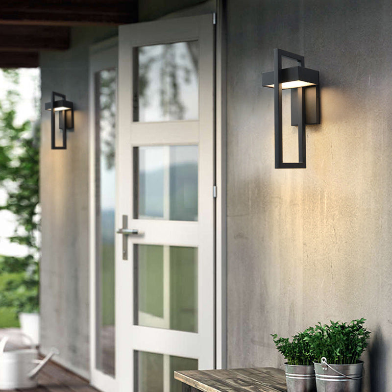 Modern Outdoor Wall Sconce, LED Waterproof IP65, Stainless Steel, Warm Cool