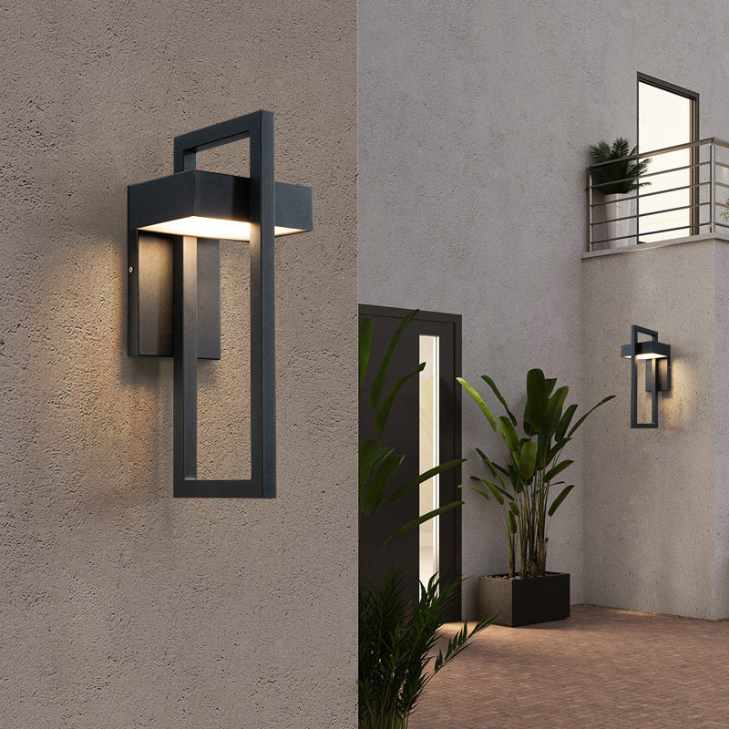 Modern Outdoor Wall Sconce, LED Waterproof IP65, Stainless Steel, Warm Cool