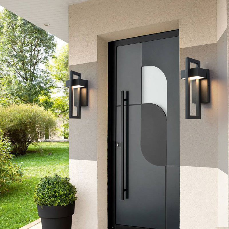 Modern Outdoor Wall Sconce, LED Waterproof IP65, Stainless Steel, Warm Cool