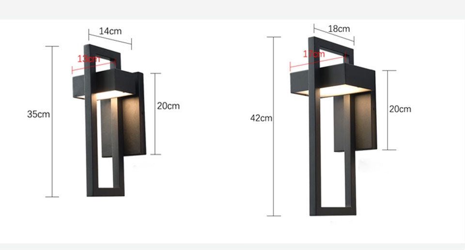 Modern Outdoor Wall Sconce, LED Waterproof IP65, Stainless Steel, Warm Cool