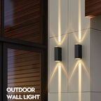 Modern Outdoor Wall Sconce | Rectangular LED Design with IP65 Weatherproof | Durable Illumination for Exterior Spaces