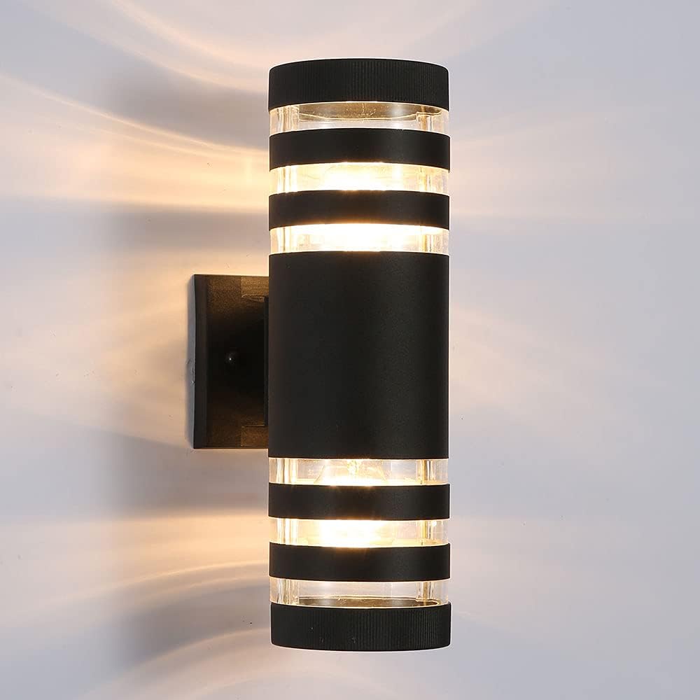 Modern Outdoor Wall Sconce with Up Down LED Lighting | Waterproof Design for Stylish Exterior Illumination