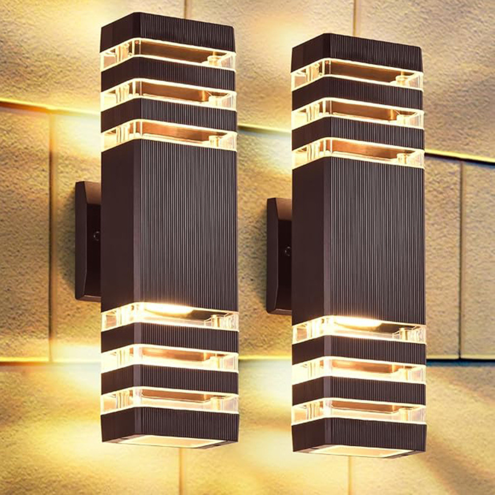Modern Outdoor Wall Sconce with Up Down LED Lighting | Waterproof Design for Stylish Exterior Illumination