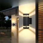 Modern Outdoor Wall Sconce with Up Down LED Lighting | Waterproof Design for Stylish Exterior Illumination