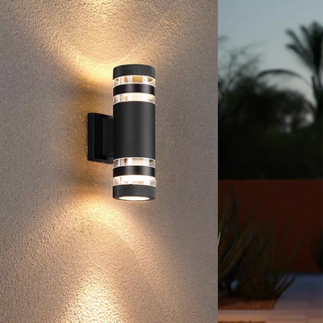 Modern Outdoor Wall Sconce with Up Down LED Lighting | Waterproof Design for Stylish Exterior Illumination
