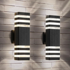 Modern Outdoor Wall Sconce with Up Down LED Lighting | Waterproof Design for Stylish Exterior Illumination
