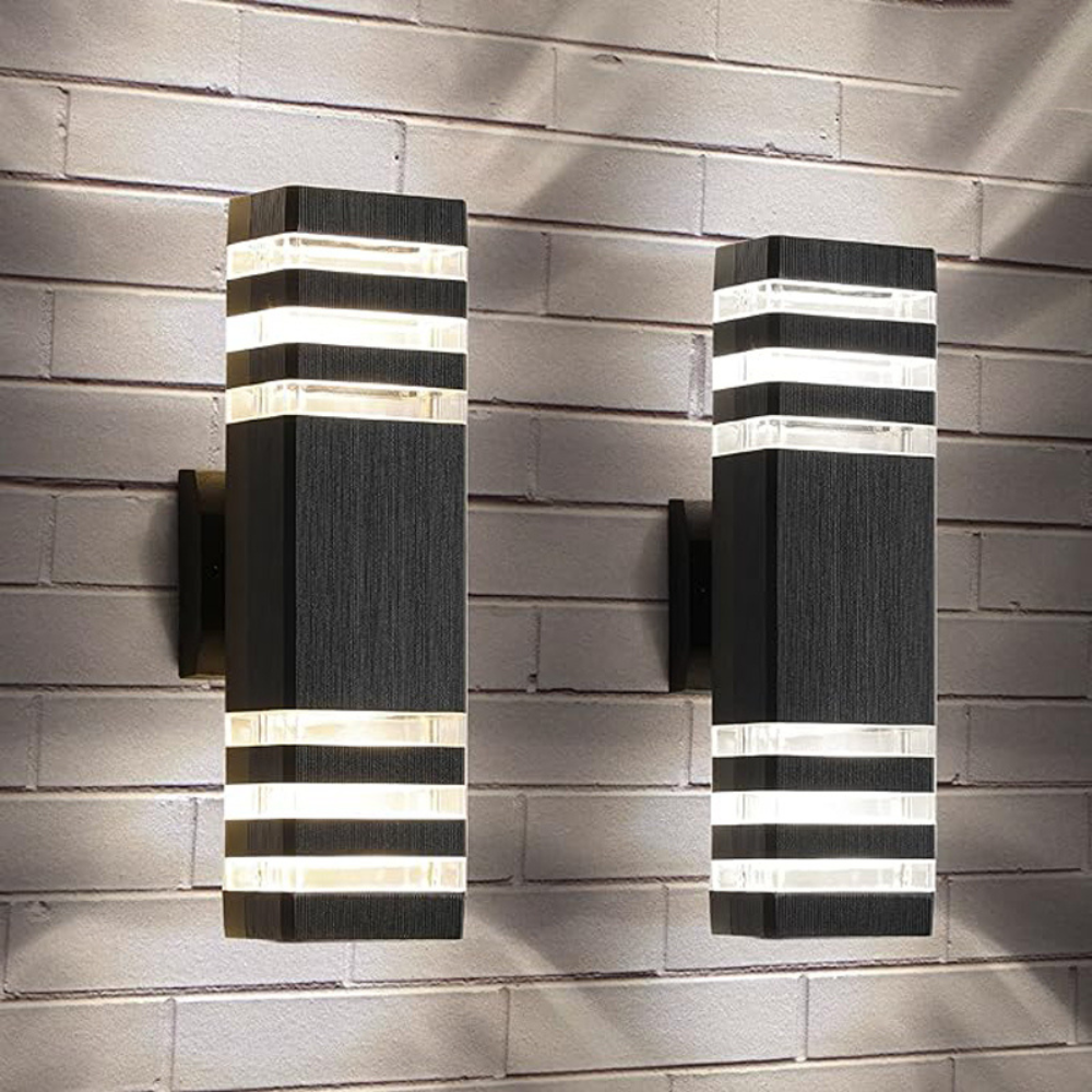 Modern Outdoor Wall Sconce with Up Down LED Lighting | Waterproof Design for Stylish Exterior Illumination