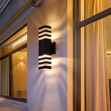 Modern Outdoor Wall Sconce with Up Down LED Lighting | Waterproof Design for Stylish Exterior Illumination