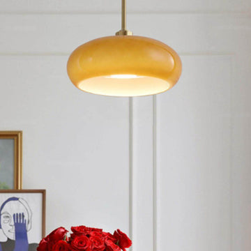 Modern Retro | Glass Pendant Light with Electroplated Copper Finish | Stylish Kitchen Pendant Lighting for Home Decor