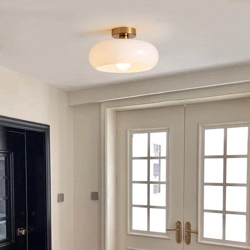 Modern Retro | Glass Pendant Light with Electroplated Copper Finish | Stylish Kitchen Pendant Lighting for Home Decor