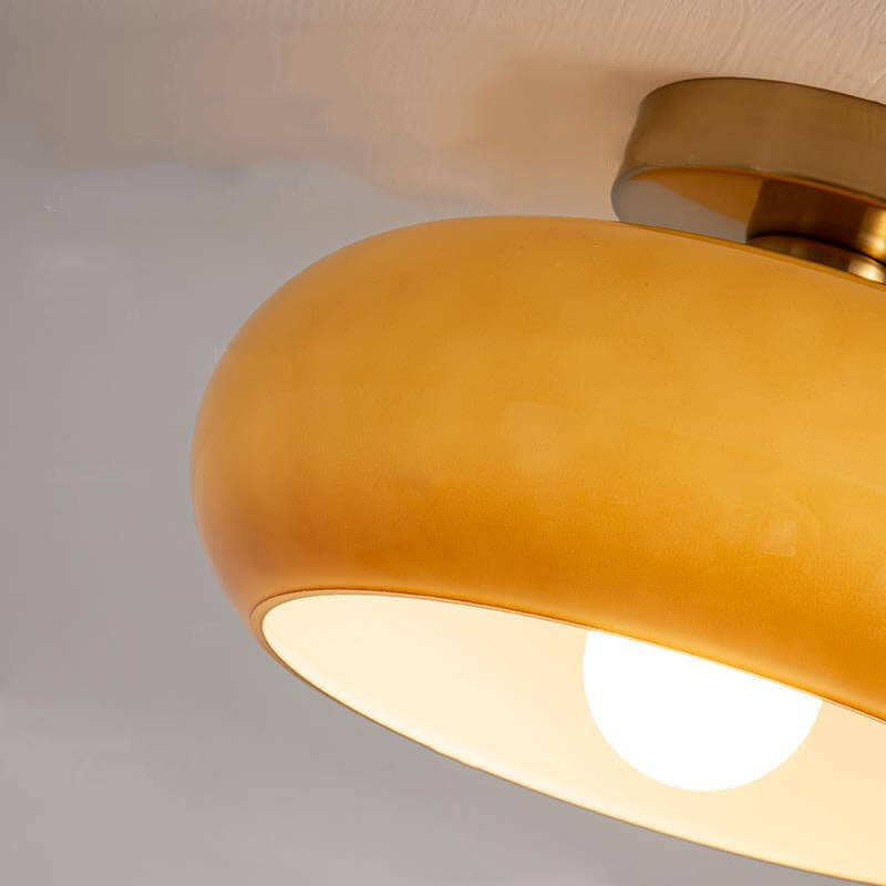 Modern Retro | Glass Pendant Light with Electroplated Copper Finish | Stylish Kitchen Pendant Lighting for Home Decor
