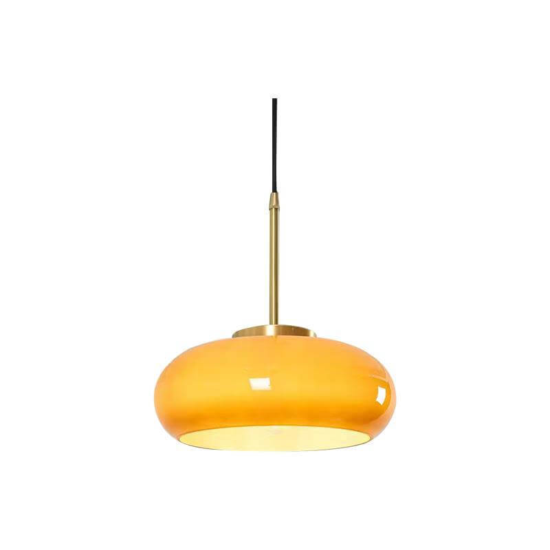 Modern Retro | Glass Pendant Light with Electroplated Copper Finish | Stylish Kitchen Pendant Lighting for Home Decor