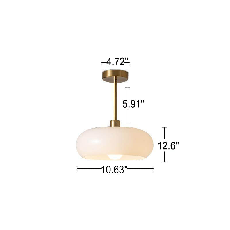 Modern Retro | Glass Pendant Light with Electroplated Copper Finish | Stylish Kitchen Pendant Lighting for Home Decor