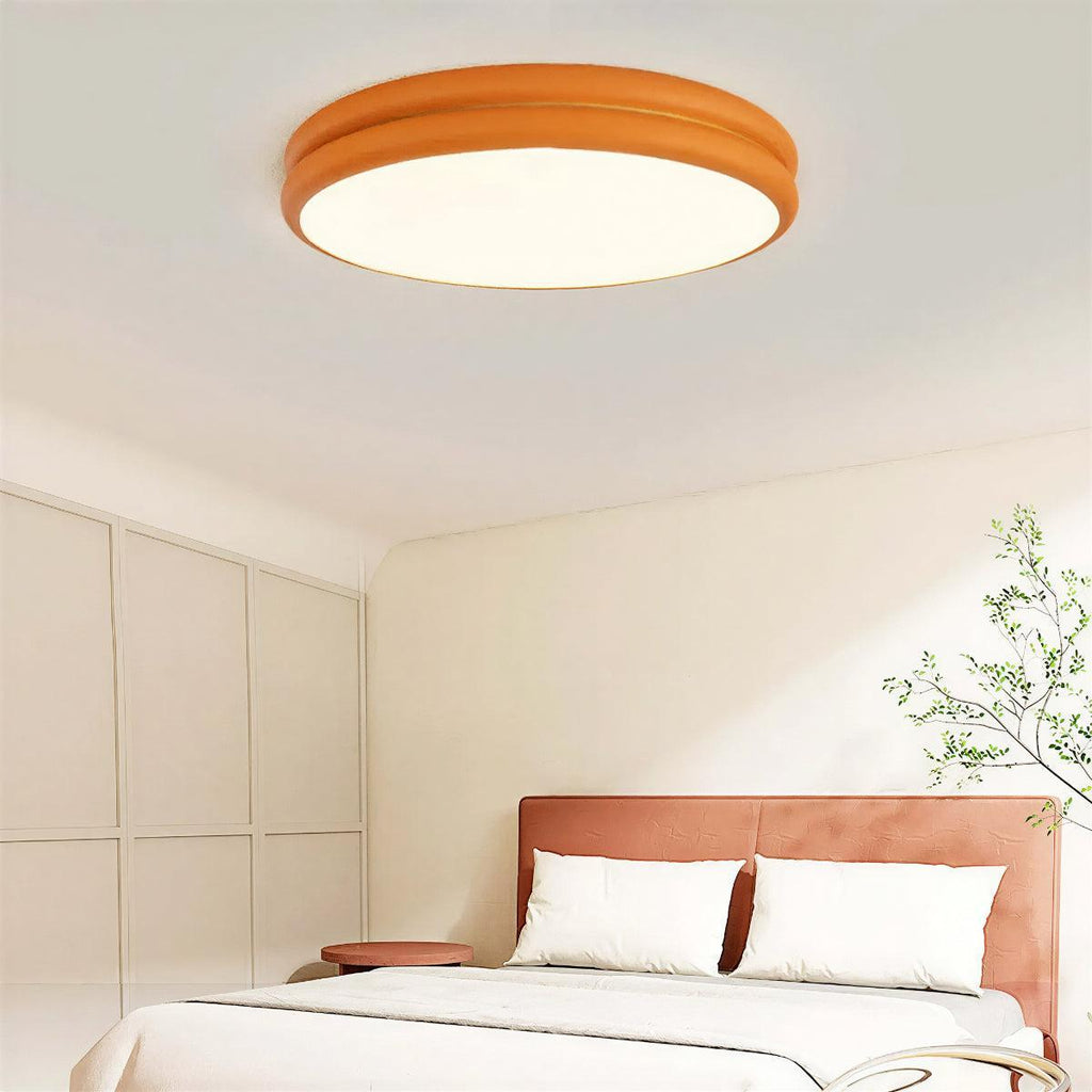 Modern Round Flush Mount Ceiling Light with Energy-Efficient LED | Sleek Design for Ambient Illumination