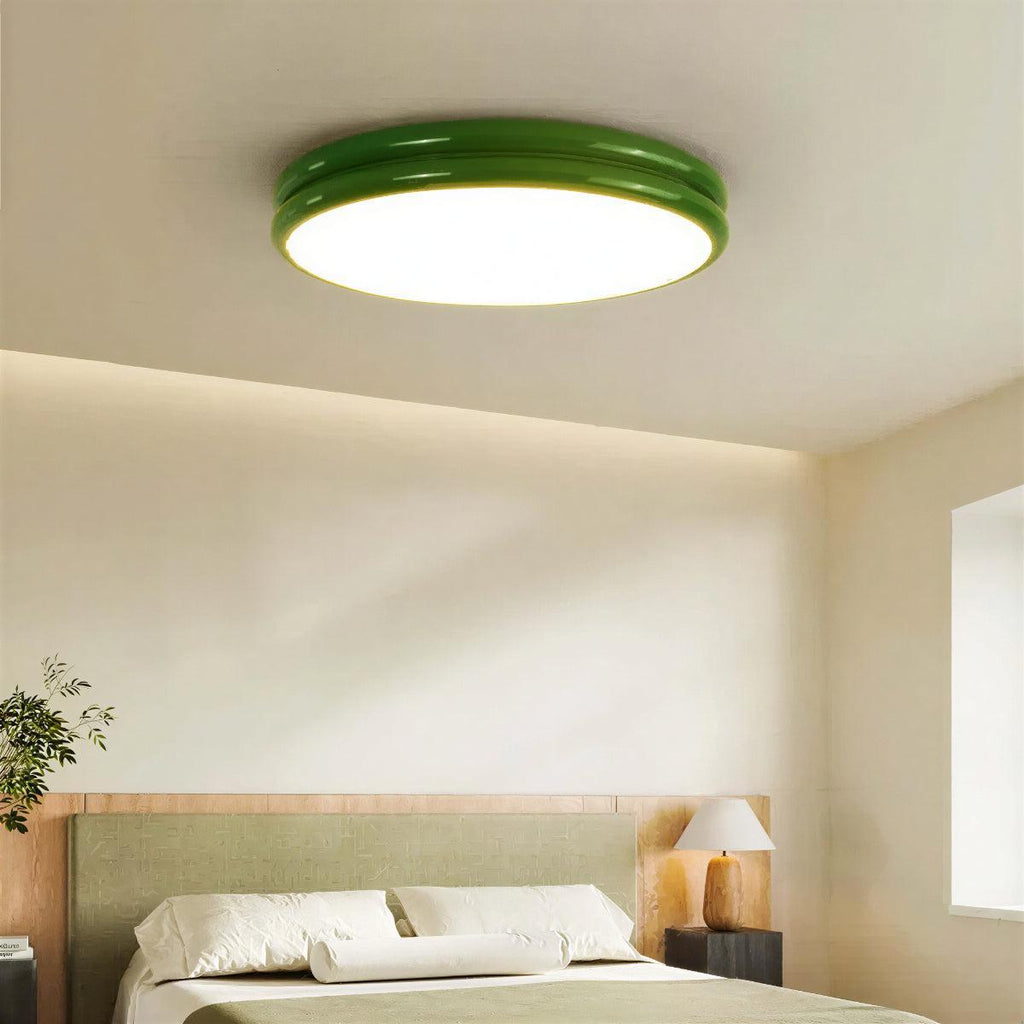 Modern Round Flush Mount Ceiling Light with Energy-Efficient LED | Sleek Design for Ambient Illumination
