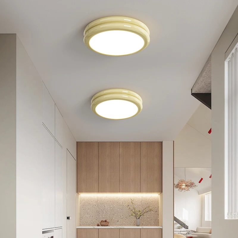 Modern Round Flush Mount Ceiling Light with Energy-Efficient LED | Sleek Design for Ambient Illumination