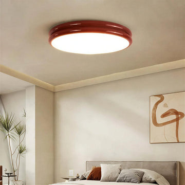 Modern Round Flush Mount Ceiling Light with Energy-Efficient LED | Sleek Design for Ambient Illumination