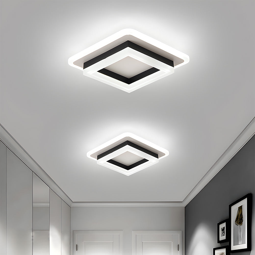 Modern Square Flush Mount Ceiling Light with Adjustable Brightness | Stylish LED Illumination for Any Room
