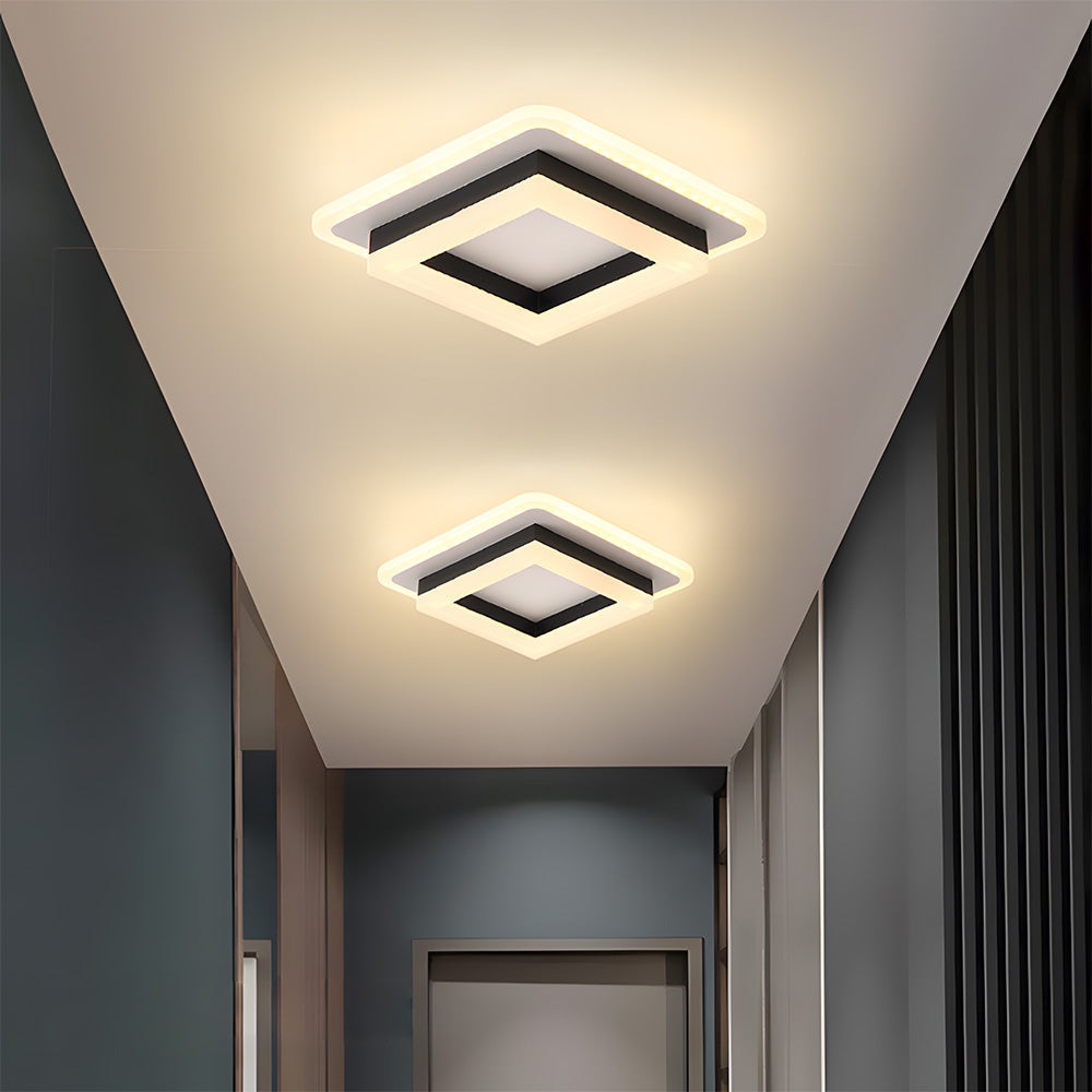 Modern Square Flush Mount Ceiling Light with Adjustable Brightness | Stylish LED Illumination for Any Room