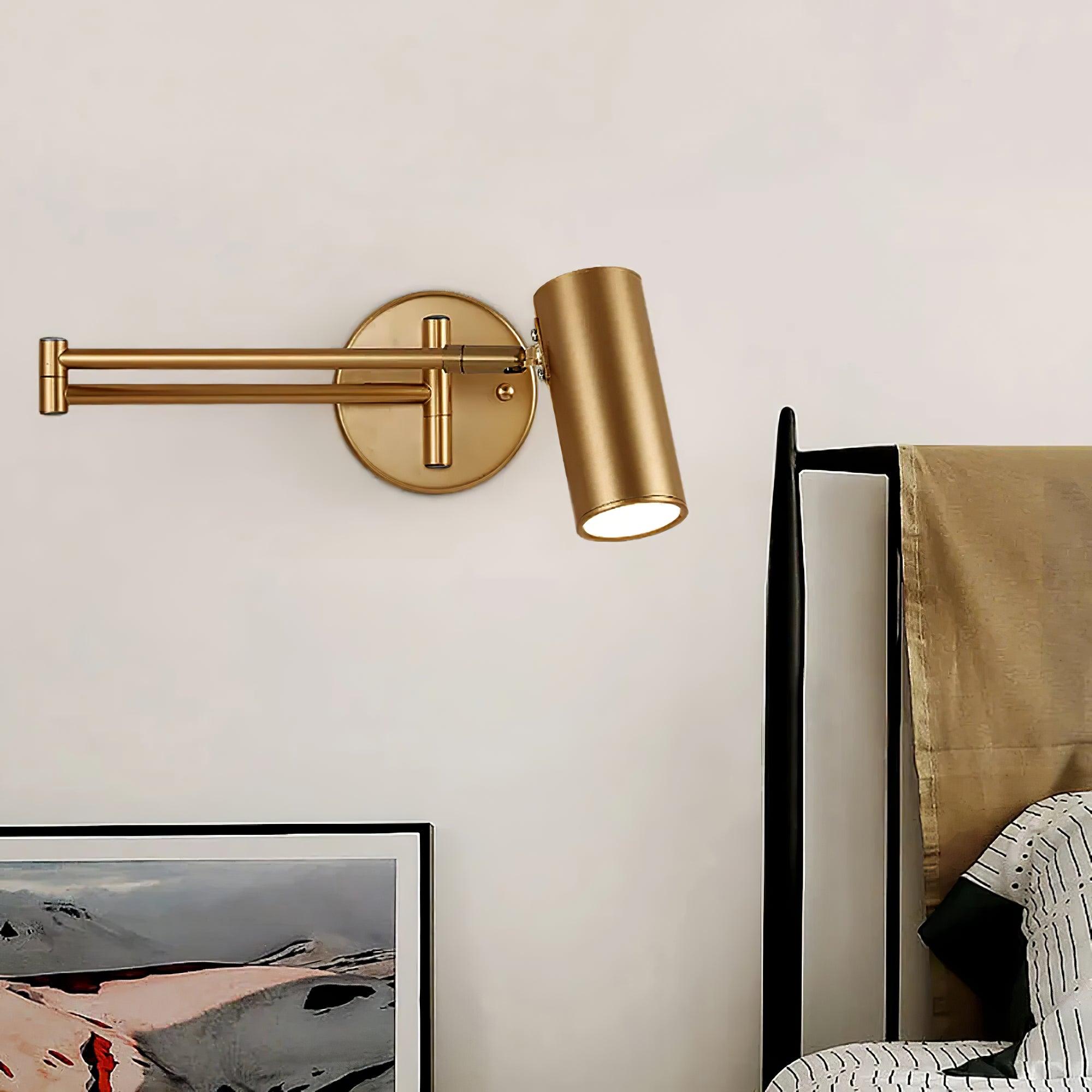 Modern Wall Sconces | Adjustable Swing Arm Wall Lamp with Sleek Iron Design | Versatile Lighting for Home Decor