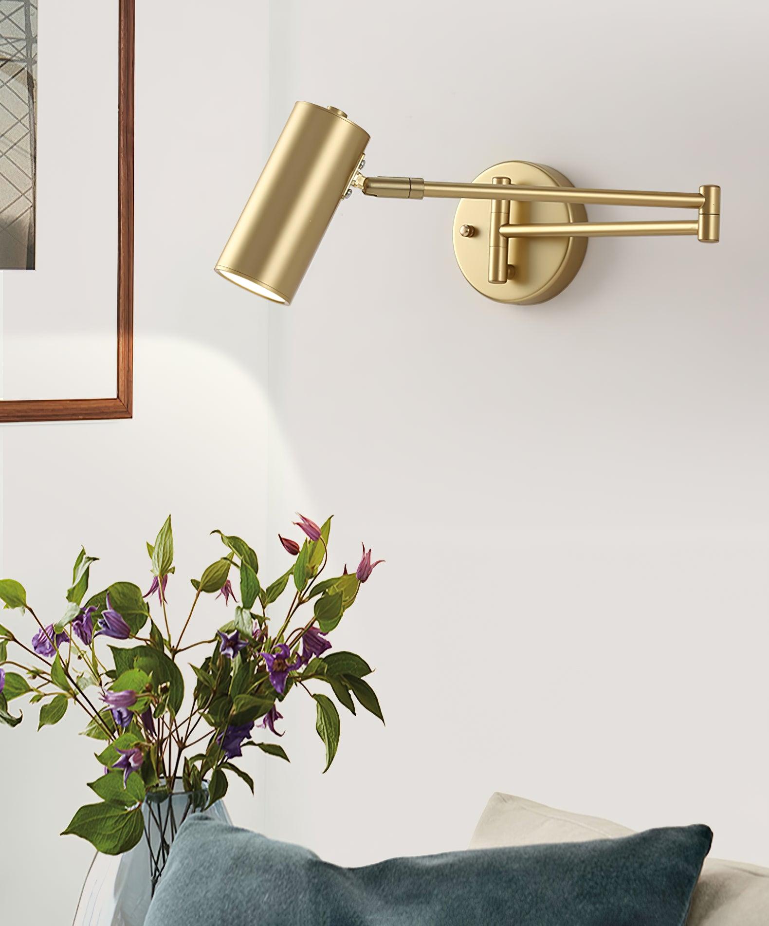 Modern Wall Sconces | Adjustable Swing Arm Wall Lamp with Sleek Iron Design | Versatile Lighting for Home Decor