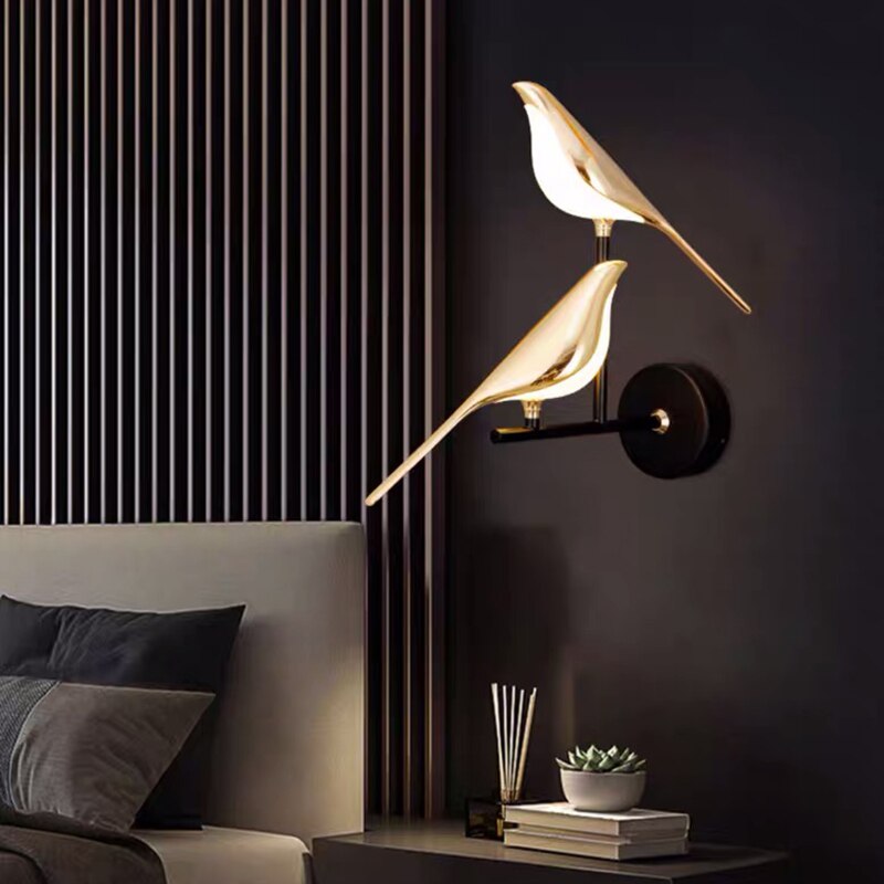 Modern Wall Sconces | Bird-Shaped Design with Adjustable Brightness | Unique Lighting for Lively Interiors