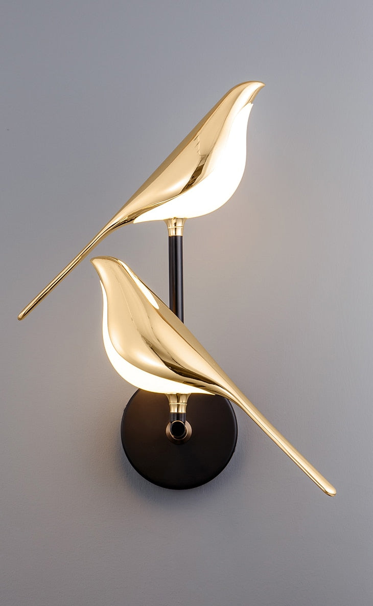 Modern Wall Sconces | Bird-Shaped Design with Adjustable Brightness | Unique Lighting for Lively Interiors