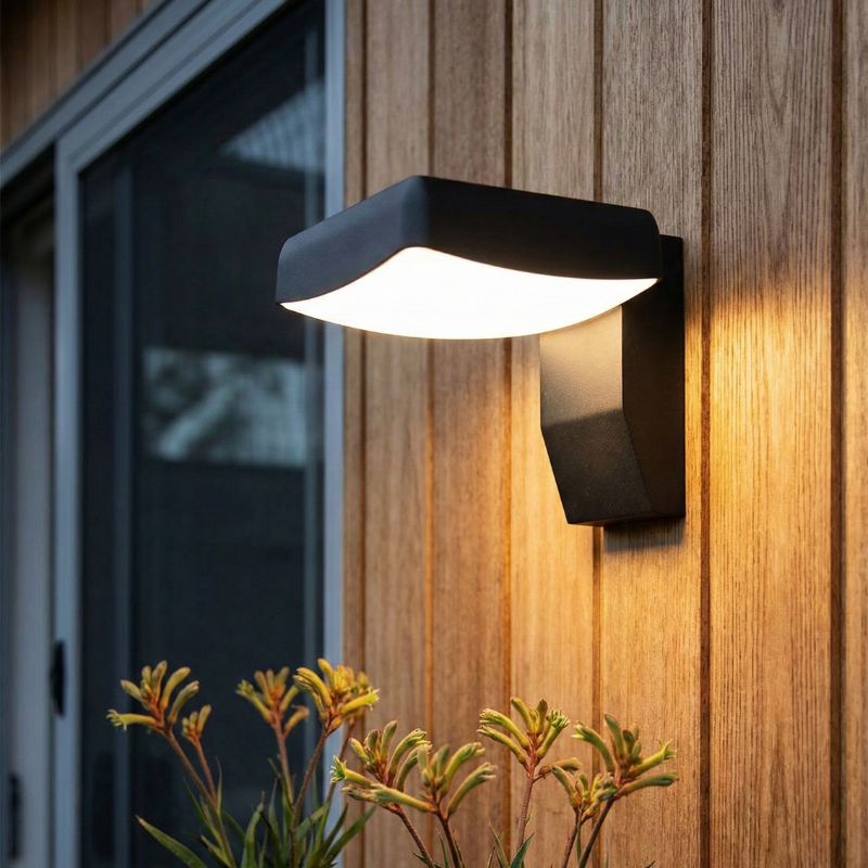 Modern Waterproof Outdoor Wall Sconce with Motion Sensor | Adjustable LED Light for Enhanced Safety