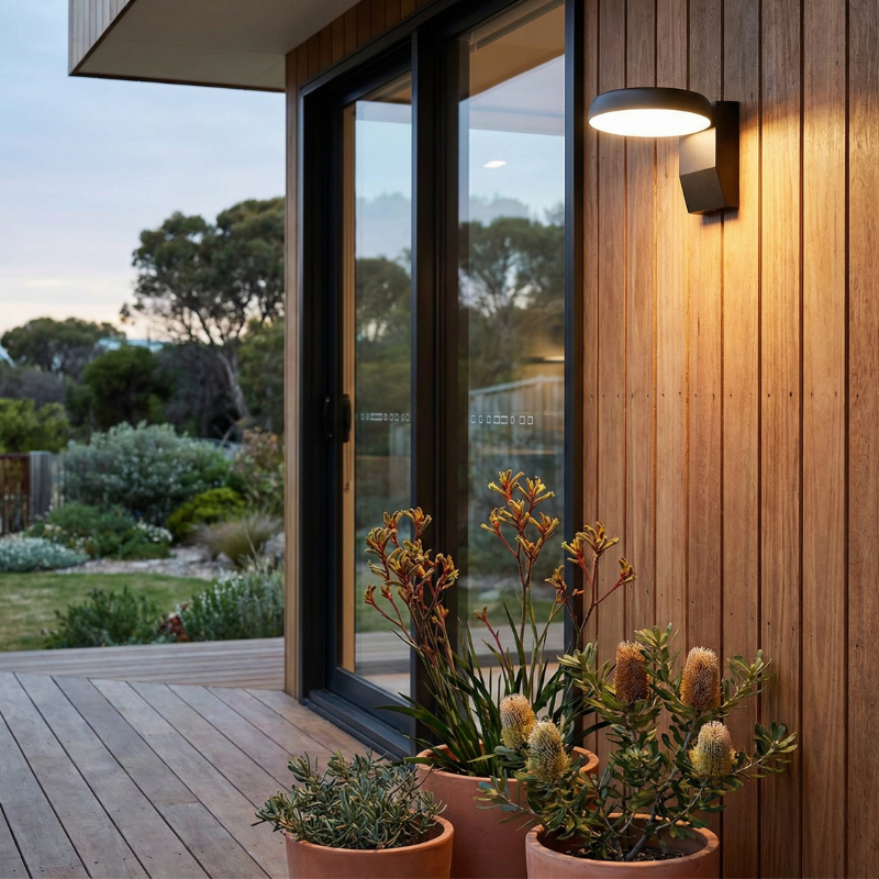 Modern Waterproof Outdoor Wall Sconce with Motion Sensor | Adjustable LED Light for Enhanced Safety