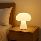 Mushroom-Shaped Table Lamp with Warm White LED Light | Minimalist Design for Cozy Living Room Ambiance