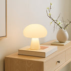 Mushroom-Shaped Table Lamp with Warm White LED Light | Minimalist Design for Cozy Living Room Ambiance