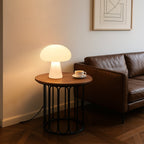 Mushroom-Shaped Table Lamp with Warm White LED Light | Minimalist Design for Cozy Living Room Ambiance