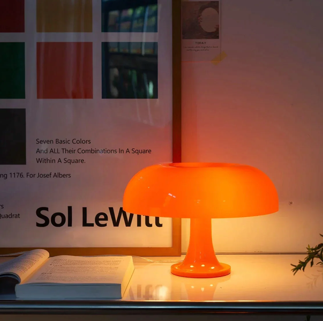 Mushroom Table Lamp, LED Rechargeable Accent Light, Living Room Bedroom