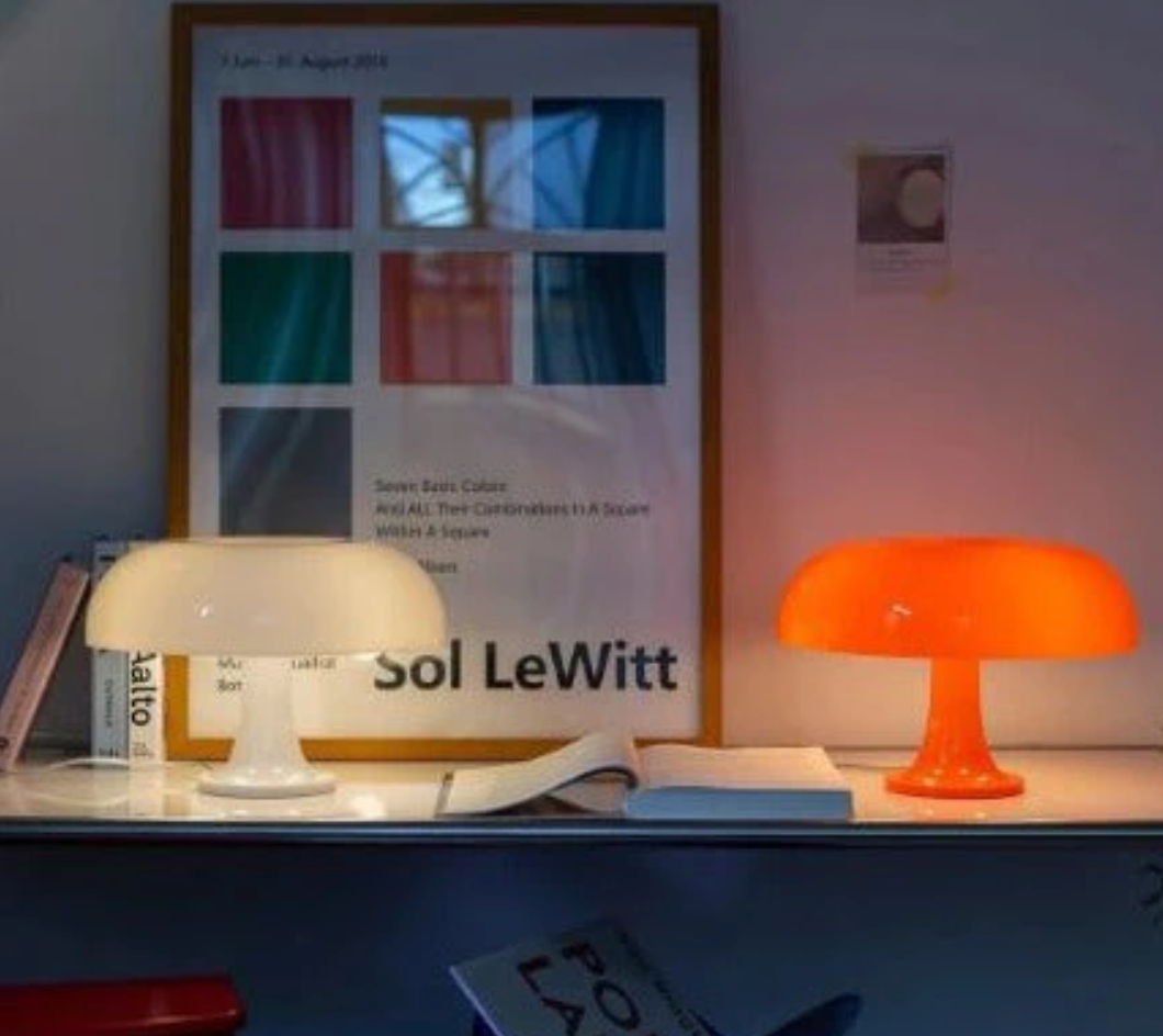 Mushroom Table Lamp, LED Rechargeable Accent Light, Living Room Bedroom