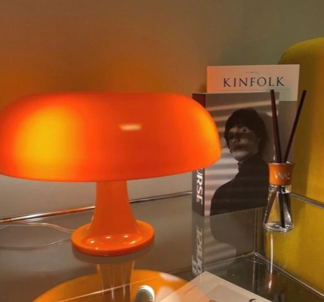 Mushroom Table Lamp, LED Rechargeable Accent Light, Living Room Bedroom