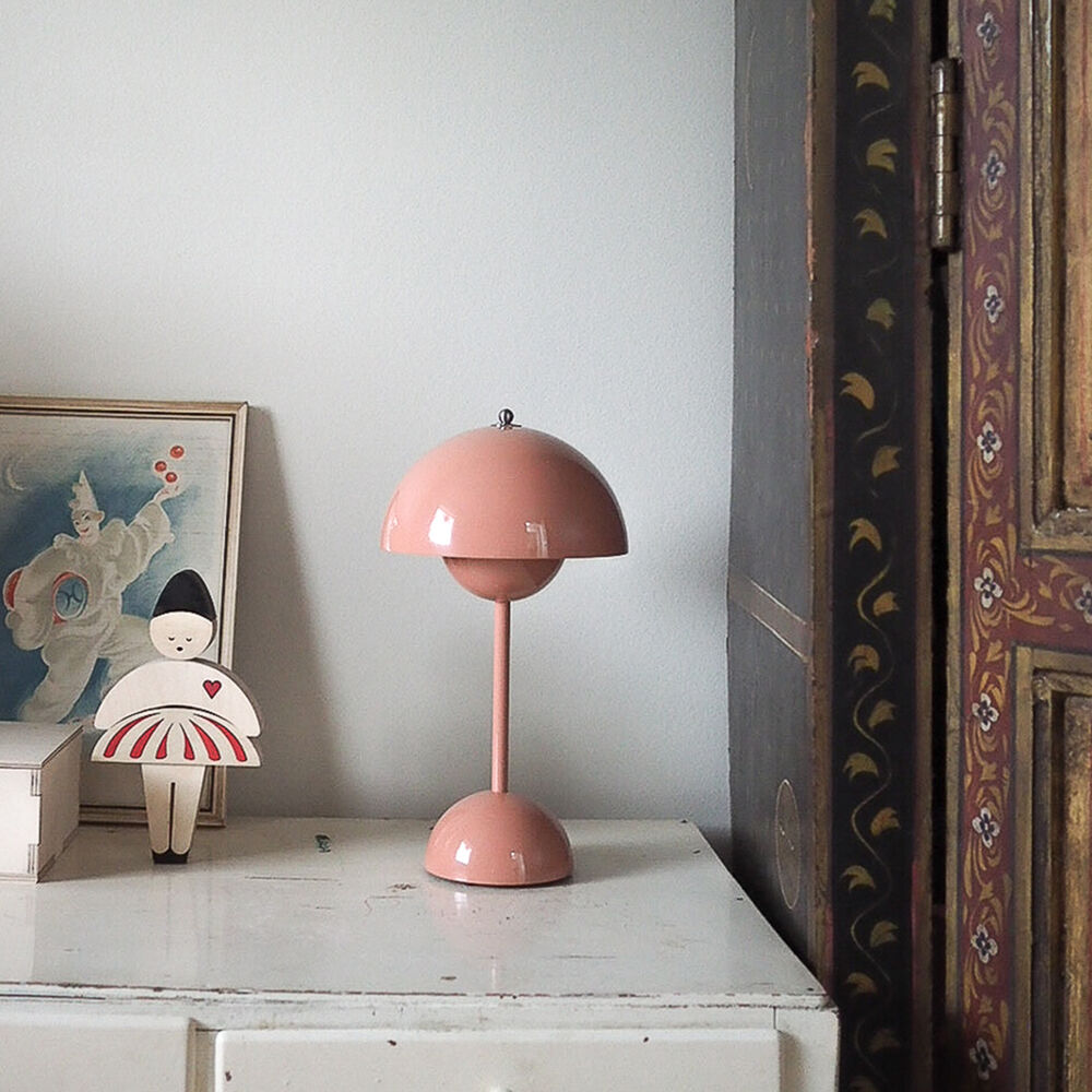 Mushroom Table Lamp, Cordless Rechargeable LED, Bedside Night Light